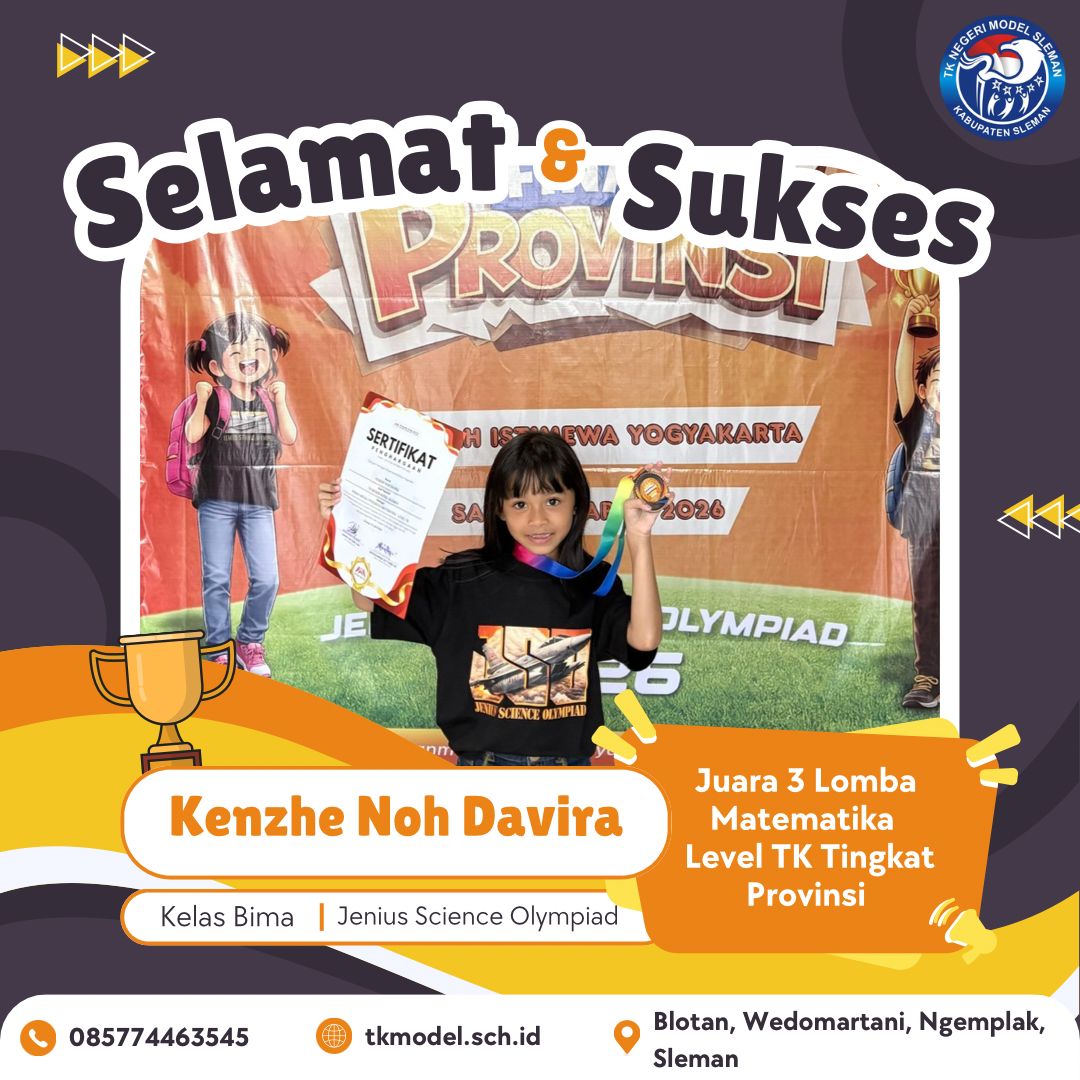 Juara III Lomba Matematika Level TK Tingkat Provinsi